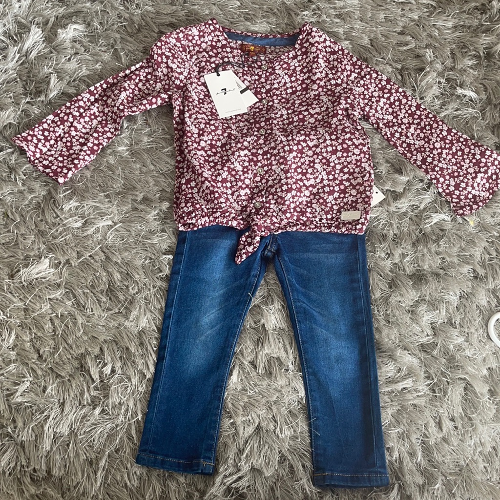 Brand New 7 For All Mankind Toddler Girl Set